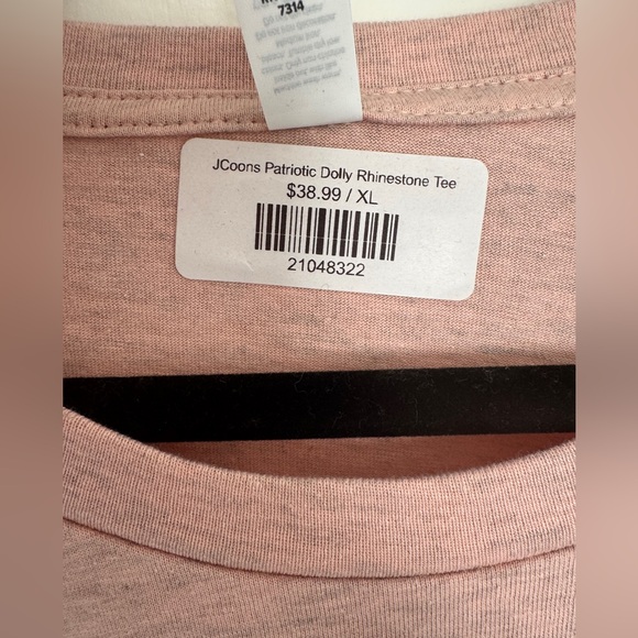 Dolly Patriotic Graphic Tee by J. Coons — Pink Heather — XL - Picture 5 of 7